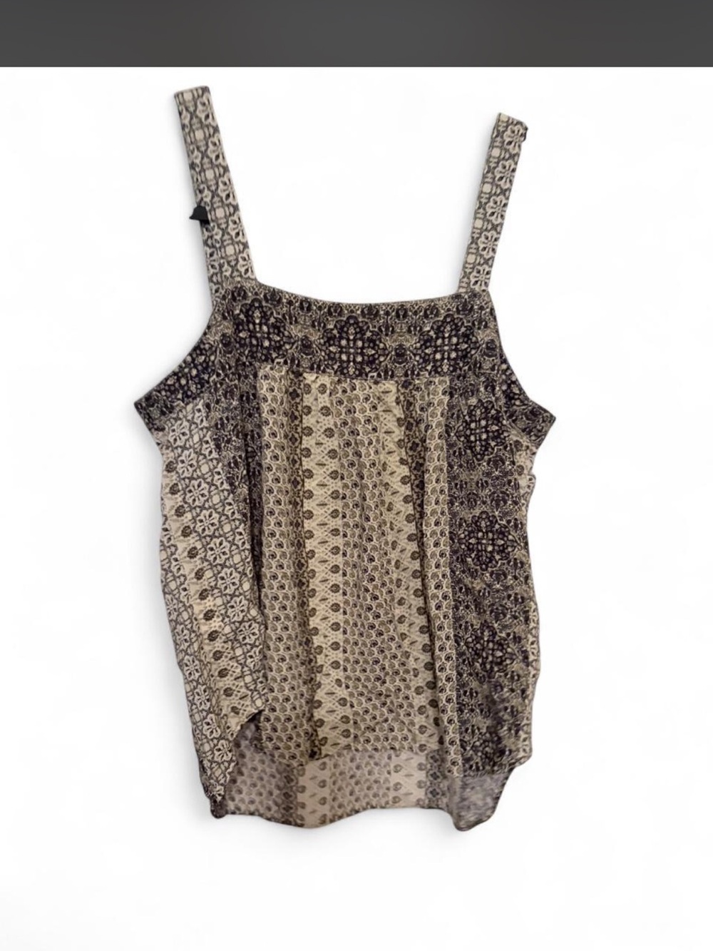 Rose & Olive Beige, Green and Black Printed Tank Top - Picture 7 of 7